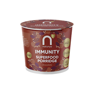 Naturya Immunity Superfood Porridge Chocolate 55g – organic vegan porridge with cacao and immune-supporting vitamins